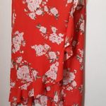 FAVLUX Fashion red floral cold shoulder dress Photo 4