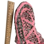 Handmade Knitted Pink and Gray Slippers High Calf B160 Photo 2