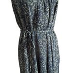 Converse  Open Back Short Dress Size M Blue Paisley Print BOHO Fairycore BOHO‎ Photo 7