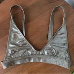 MINIMALE ANIMALE Shimmer Bikini top ~ size small Silver Photo 1