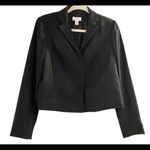 Loft Black Wool Spandex Blend Lined Blazer Size 6 Photo 0