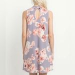 Dusty lavender and pink floral shift dress with pockets size medium Purple Photo 1