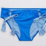 Aerie TASSEL TIE BIKINI BOTTOM XXS NWOT Bright Blue Photo 0