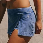 Free People Hot Shot Mini Skort Size Medium Black Grape Blue Photo 2