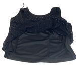 R & M Richards  VTG 90s Glam Black Sequin Sleeveless Nylon Blend 16 WP NWOT Photo 5