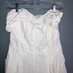 Greylin  by Anthropologie Elegant White Strapless wide leg jumpsuit size small #7 Photo 6