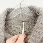 Free People  Oasis Tunic Pullover Knit Sweater in Silver Glass Combo Size Small Photo 9