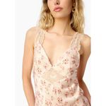 Cami NYC Rika Floral Hammered Silk Dress ivory pink size 6 Photo 1