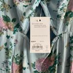 SO  Light Blue Floral MIDI Dress Front Slit Cutout Juniors XXL Lightweight Sheer Photo 6