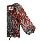 Fig and Flower Multicolor Geometric Women's Top Red Photo 1