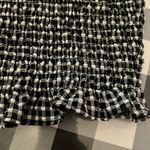 Sienna Sky  Women’s Gingham Smocked Black and White Top size Large Size Large Photo 8