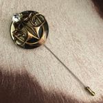 Ermani Bulatti Art Deco stick pin hat pin brooch Gold Photo 0