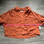 Avec Les Filles NEW Orange Floral Embroidered Boxy Cropped Long Sleeve Size M Photo 6