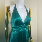 Candie's  Teal green holiday dinner y2k Backless Halter midi Dress size M Photo 2
