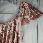 Active USA  Crushed Velvet Off The Shoulder Flutter Sleeve BohoTop Photo 1