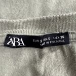 ZARA Green People Person Graphic Painted Crew Neck Baby Tee T Shirt Top Size S Photo 4