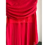 Commense Red Off The Shoulder Sheer Mesh Panel Long Sleeve Maxi Dress M NWT Size M Photo 7