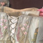 Green Long Sleeve Prom Party Dress Embroidered Flowers & Butterflies Size 12 Green Photo 9