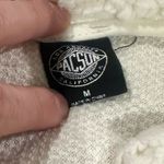 PAC Sun cropped Cozy White fleece pullover Sweater with snaps |Sz S | scandigirl Photo 2