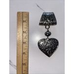 Coldwater Creek  Silver Metal Filigree Heart Pendant Slide Scarf Accessory EUC Photo 4