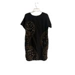 Mango black & gold dress Size XL Photo 5