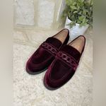 Cole Haan  Burgundy velvet loafers sz 9.5 B Photo 2