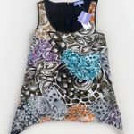 Vivienne Tam NWT Womens Size M Multi Abstract Asymmetrical Sleeveless Blouse Photo 0