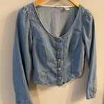 Levi's WOMEN'S DARYN CORSET LONG SLEEVE DENIM SHIRT Photo 5