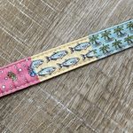 Vineyard Vines  Patchwork Silk Leather Buckle Belt  Women’s XS Preppy Coastal Photo 7