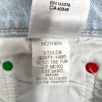 MOTHER Snacks The Fun Dip Micro Cut Mini Skirt Blue Slushie Sz 30 Raw Hem Grunge Photo 9
