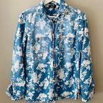 Urban Outfitters BDG by Floral Denim Button Down Shirt Blue Sz Small Photo 0