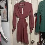 Susana Monaco NWT  Deep V Cut Out Long Sleeve Dress in Lipstick Photo 1