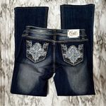 Cello Womens Sz 9 Low Rise Flair Jeans YW-10583 90s Y2K Bling Blue Denim Jeans Photo 3