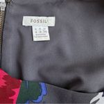 Fossil  Grey 100% Silk Sheath Dress with Bold Multicolor Floral Print Photo 3