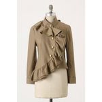 Anthropologie ✨ RUFFIAN MISE SCENE Sz 4 Jacket Coat Ruffle Linen Silk✨ Photo 1