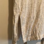 Lou & grey | Basic Short Sleeved Light Grey Top Deep V-Neck Back Seam Size Large Photo 4