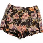 Guess Floral Mini Shorts Black Pink Purple Orange Flowers Lace Trim Boho Photo 0
