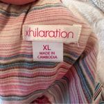 Xhilaration  Striped Ruffle Hem Rayon Mini Dress Boho Festival Summer Chic XL Photo 5