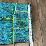 Tutu Blue Watercolor Mid Rise‎ Swim Yoga Leggings Blue Yellow Size Large Photo 8