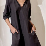 Brochu Walker Amaia Mini Dress Size XS Gray Smocked Minimalist Photo 0