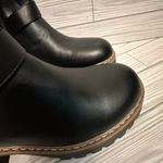 Esprit NWT  Womens Chunky Black Heeled Combat Boots Photo 2