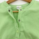 Aerie OFFLINE by Cropped Sweatshirt Snap Pullover Top Thumb Hole Medium Lime Photo 2