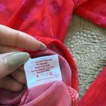 Lisa Says Gah  Pink mesh long sleeve crop top floral size small Photo 4