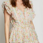 Anthropologie Love the Label Floral Ruffle Mini Dress NWT size medium‎ Photo 0