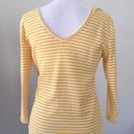 Esprit Vintage Y2K Yellow & White Striped Long Sleeve T-Shirt Photo 3