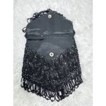 Vintage Mademoiselle Handmade Beaded Black Evening Bag Hong Kong Purse Photo 4