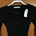 Abercrombie & Fitch black bodysuit with ring chest detail Photo 3
