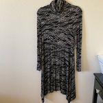 Anthropologie Maeve Long Sleeve Turtleneck Swing Dress size small black and white Photo 1