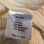 Caara NWT Cream Ribbed Knit High Neck Sweater Dress Wool Blend Size Medium Photo 3