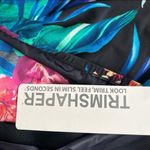Trimshaper black tropical print floral slimming control halter swim top 24W NEW Photo 9